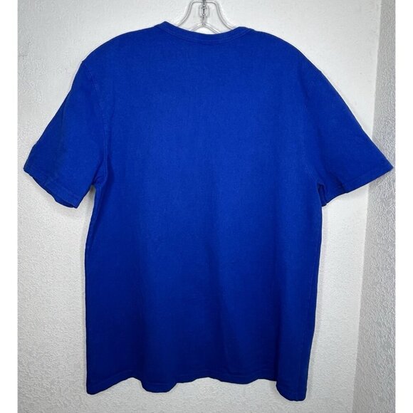 Vintage Champion Shirt Adult Large Blue Red Japanese Print Embroidered Mens Tee - Picture 3 of 12